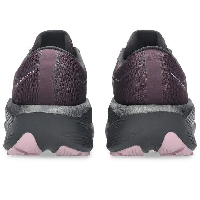 ASICS Novablast 6 GTX Women's, Aubergine and Black - back view