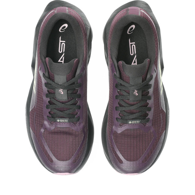 ASICS Novablast 6 GTX Women's, Aubergine and Black - top view