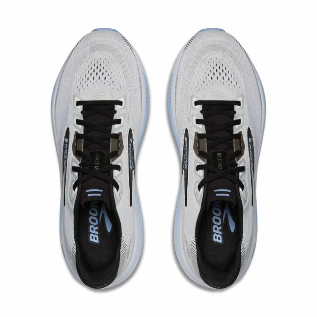 Brooks Ghost 18 Men's Running Shoes - White / Black / Open Air