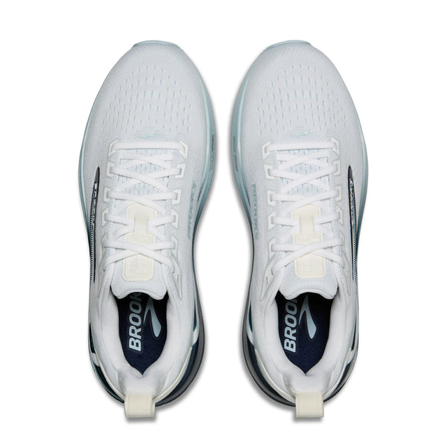 Brooks Ghost Max 4 chaussures de course à pied pour homme - Blanc / Marine / Bleu