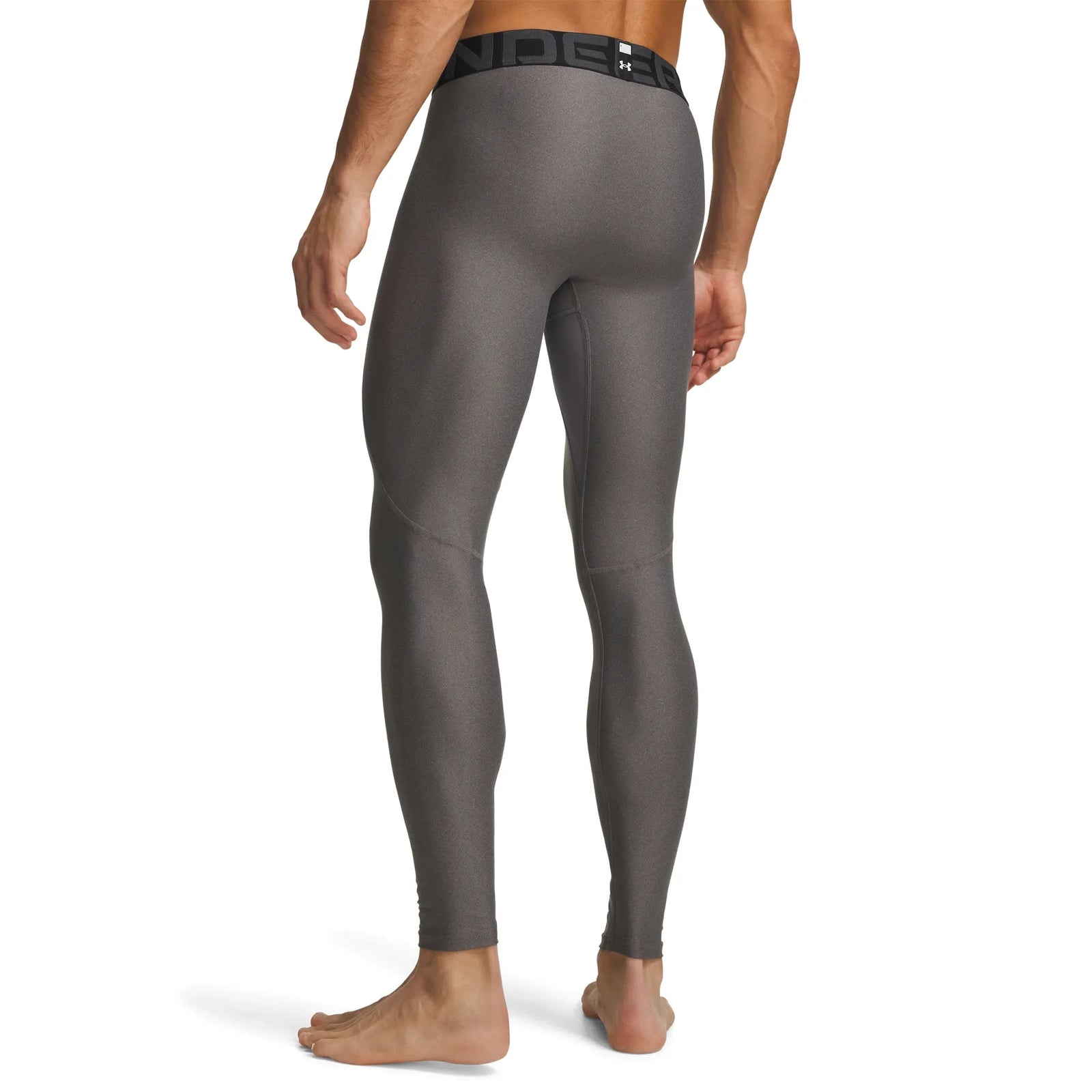 UA HeatGear Armour men's compression leggings Carbon Heather / Black - back