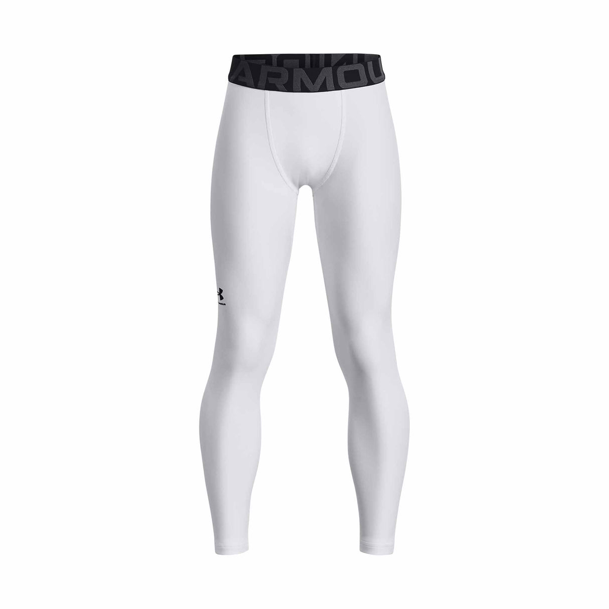 Under Armour HeatGear Youth Compression Legging - White / Black