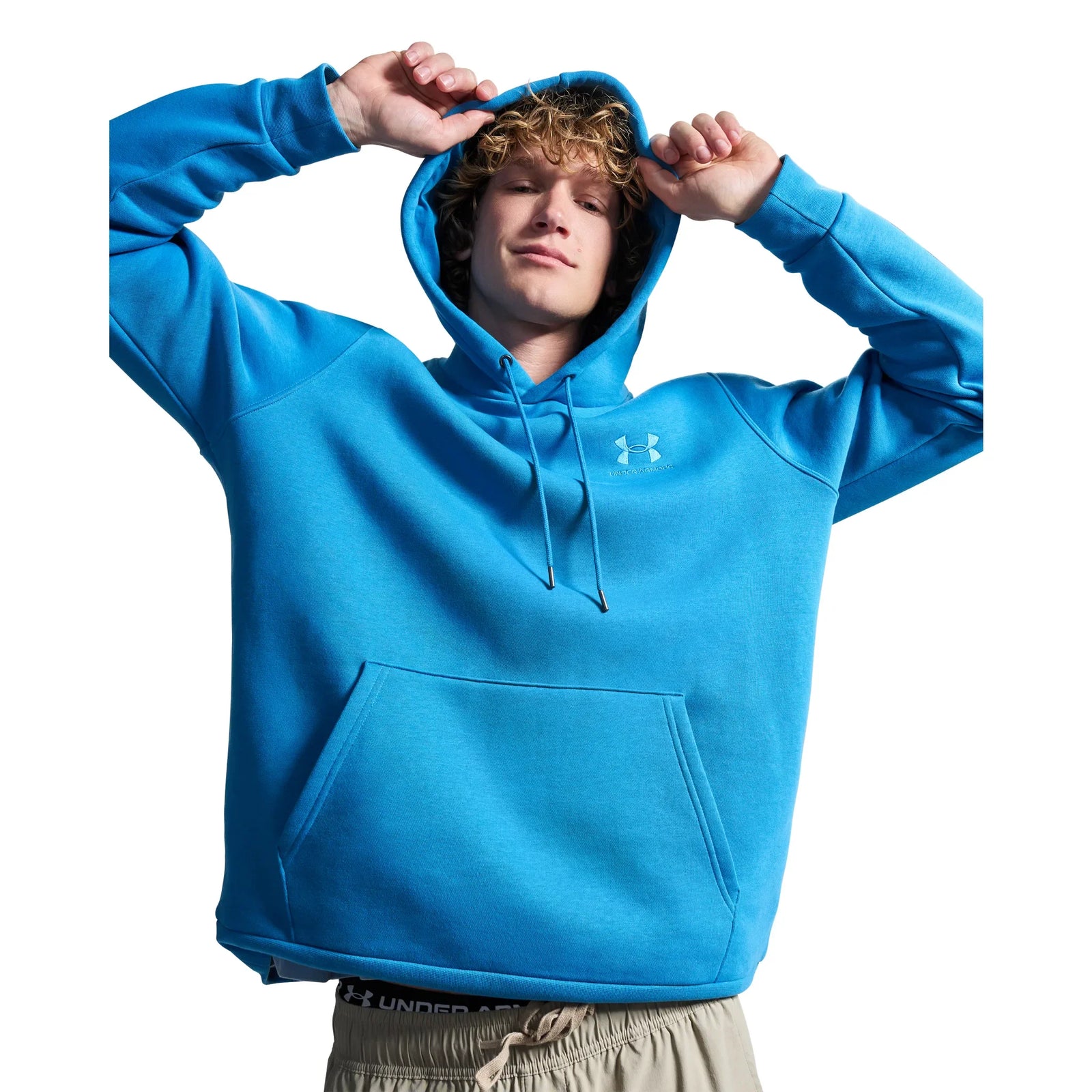 UA Icon Fleece men's hoodie Aegean Blue