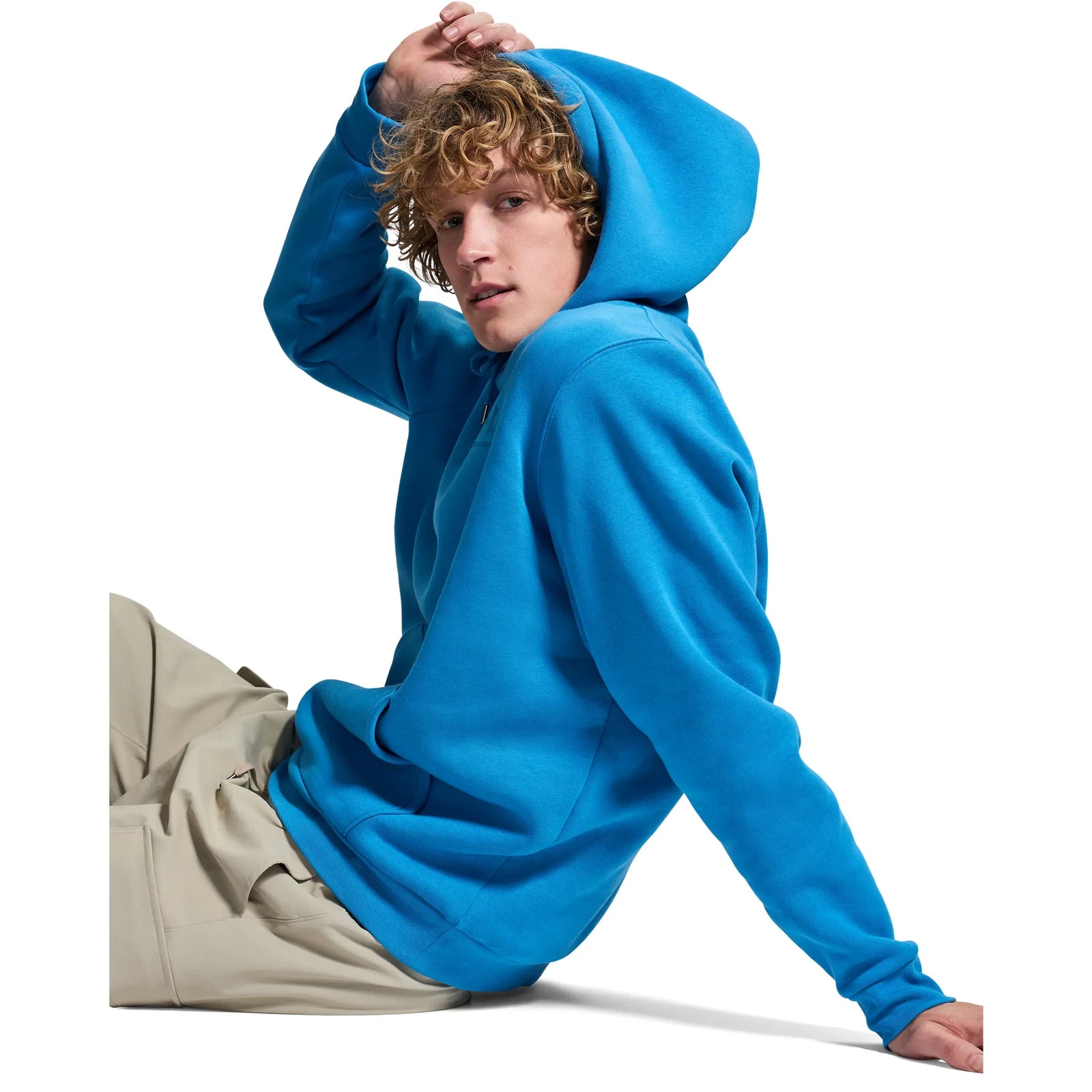 UA Icon Fleece men's hoodie Aegean Blue - hood detail