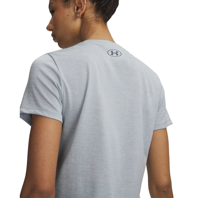 UA Tech Twist t-shirt à manches courtes pour femme Blue Fog / Downpour Gray - détail