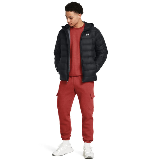 UA Legend Down manteau en duvet à capuchon pour homme Noir / Blanc