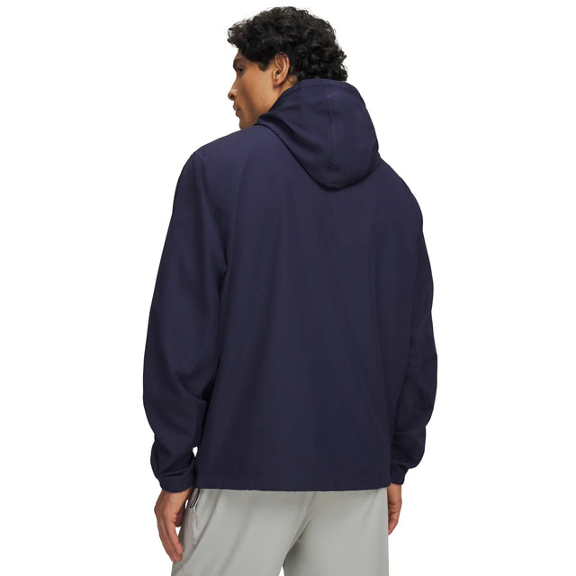 UA Rival Woven manteau coupe-vent pour homme Midnight Navy / Blanc - dos