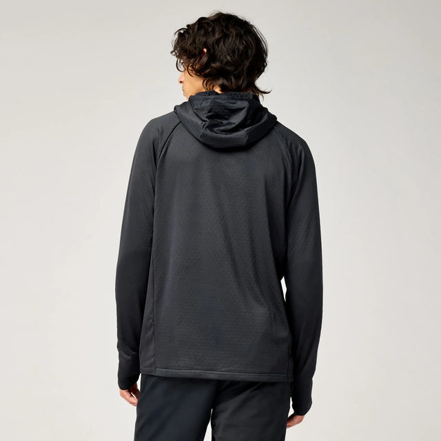 Brooks Momentum Thermal running hoodie for men – Black (back view)