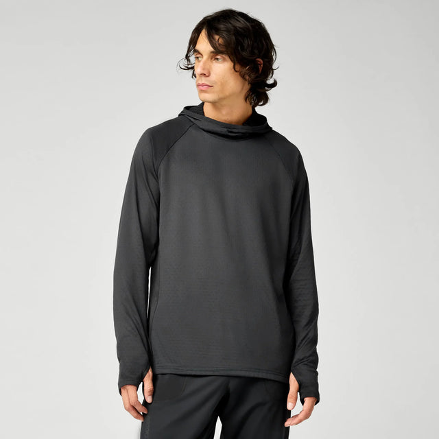 Brooks Momentum Thermal running hoodie for men – Black (front view)