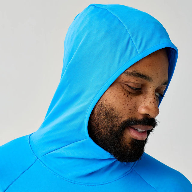 Brooks Momentum Thermal running hoodie for men – Cyber Blue (detail 1)