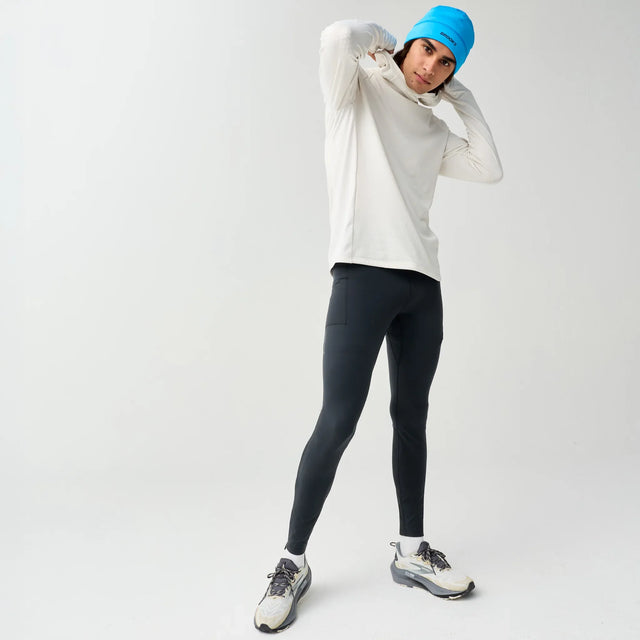 Brooks Momentum Thermal running tight for men – Black (side view)