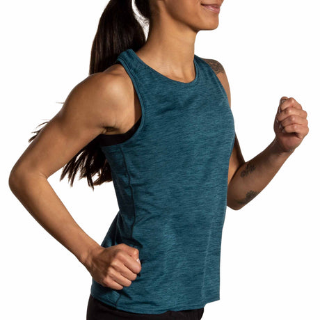 Brooks Luxe Tank camisole de course à pied pour femme - Heather Ocean Drive