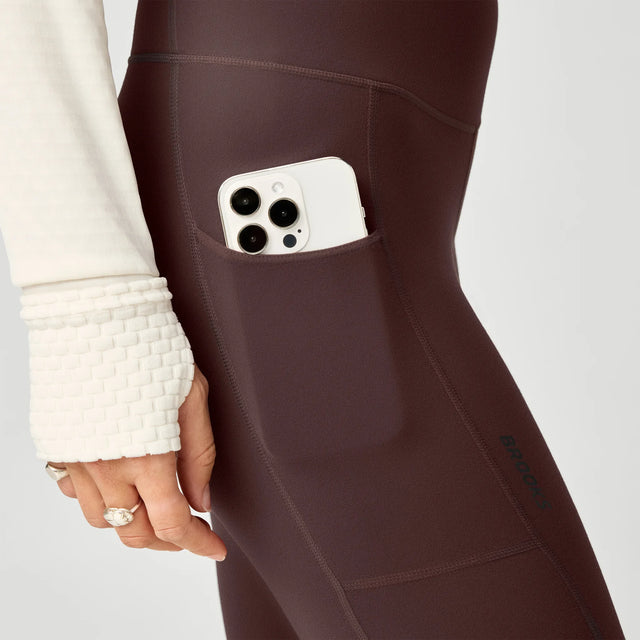 Brooks Momentum Thermal collant de course à pied pour femme – Cacao (détail 1)