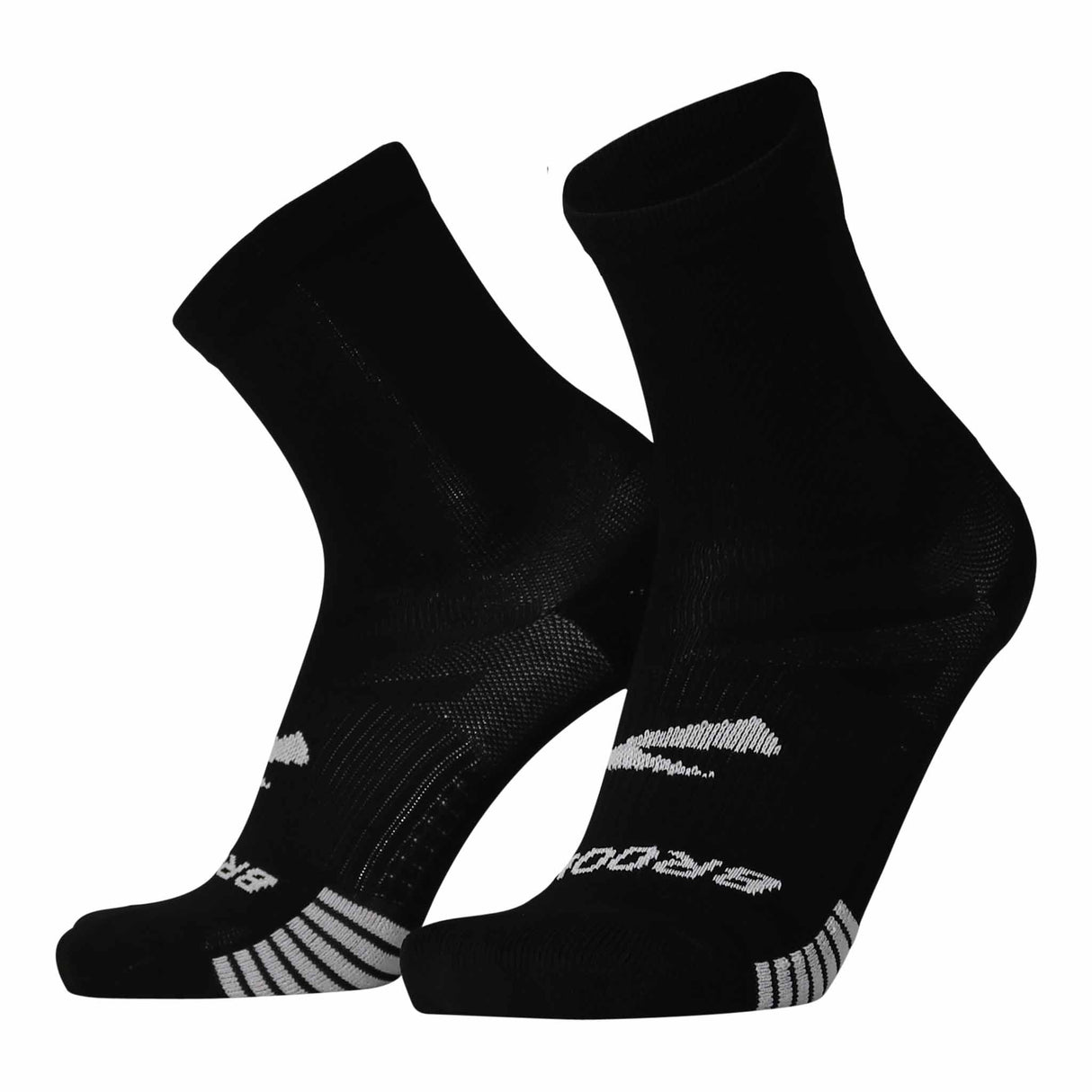 Brooks Ghost Crew 2-pack chaussettes de course à pied unisexes - Noir / Blanc