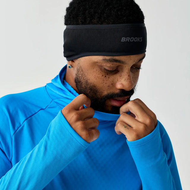 Brooks Momentum Thermal bandeau de course à pied – Noir (vue avant)