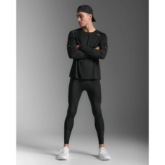2XU Aero Mesh collants de coure homme - Noir / Argent réfléchissant