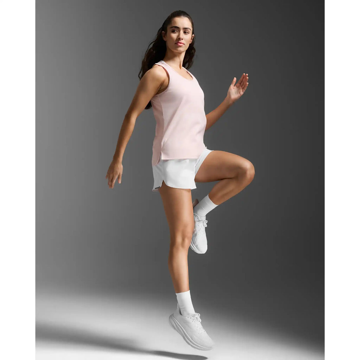 2XU Aero camisole de course à pied femme - Pink Frost / Pink Frost Reflective