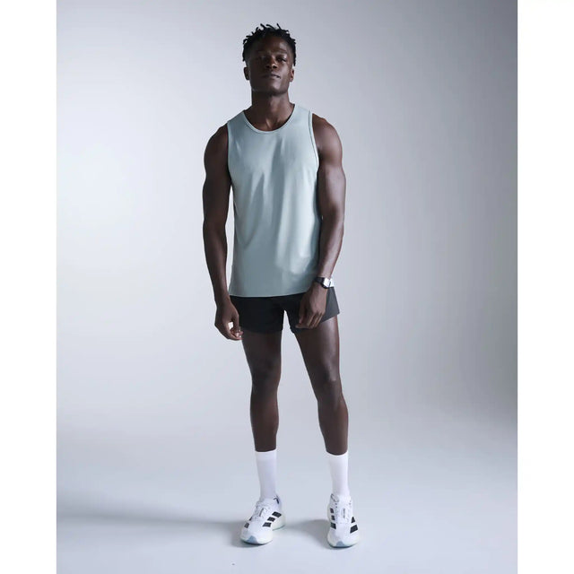 2XU Aero camisole homme - Smoke Blue / Reflective Black