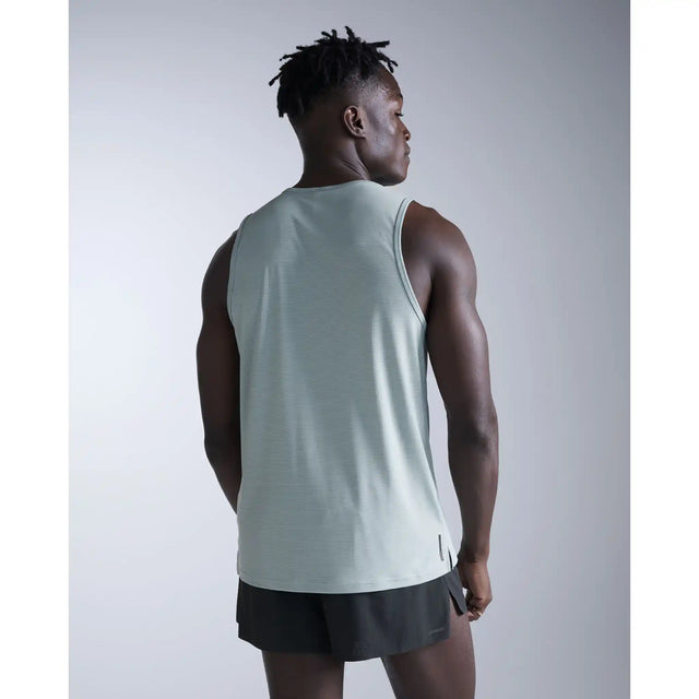 2XU Aero camisole homme - Smoke Blue / Reflective Black