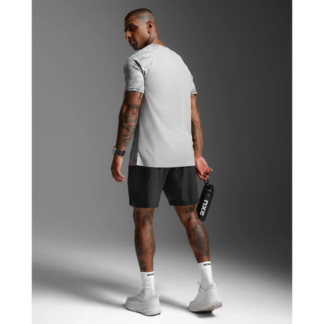 2XU Aero t-shirt de course à pied pour homme- Weathervane / Black Reflective