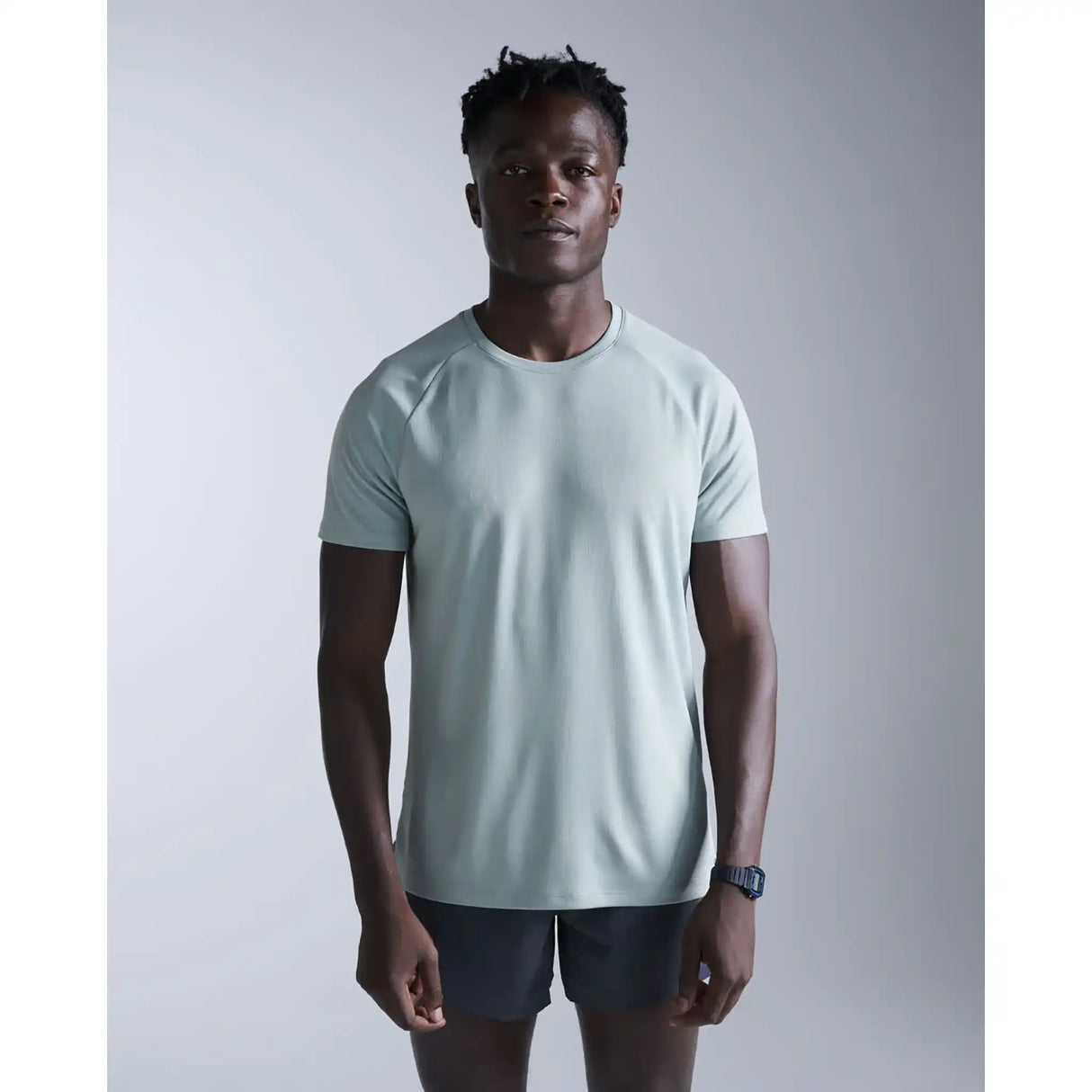 2XU Aero t-shirt de course à pied homme - Smoke Blue / Black Reflective
