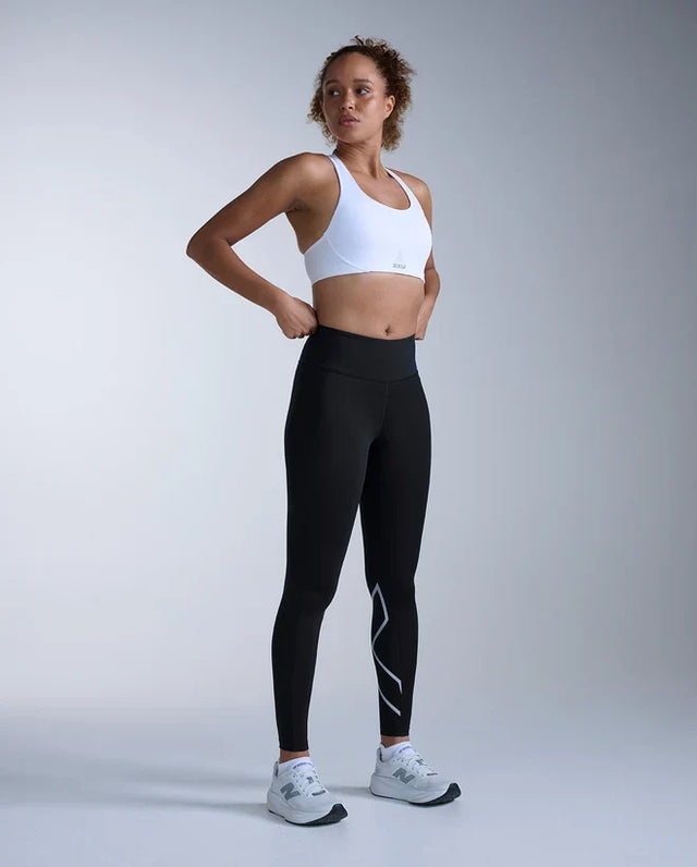 2XU Core Hi-Rise high-waisted compression tights for women - Black / Silver