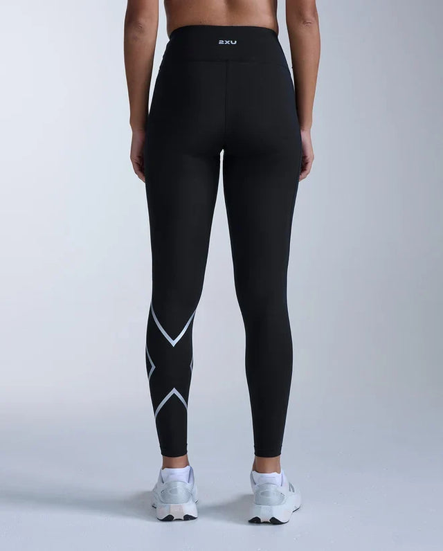 2XU Core Hi-Rise high-waisted compression tights for women - Black / Silver