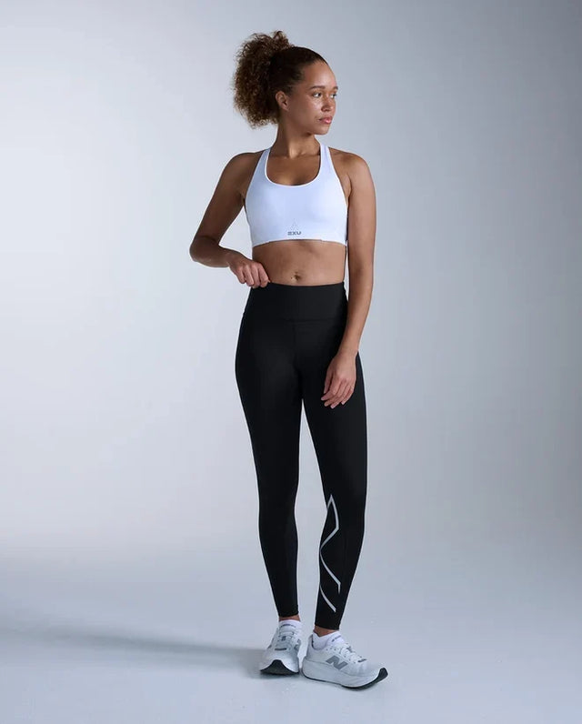 2XU Core Hi-Rise high-waisted compression tights for women - Black / Silver