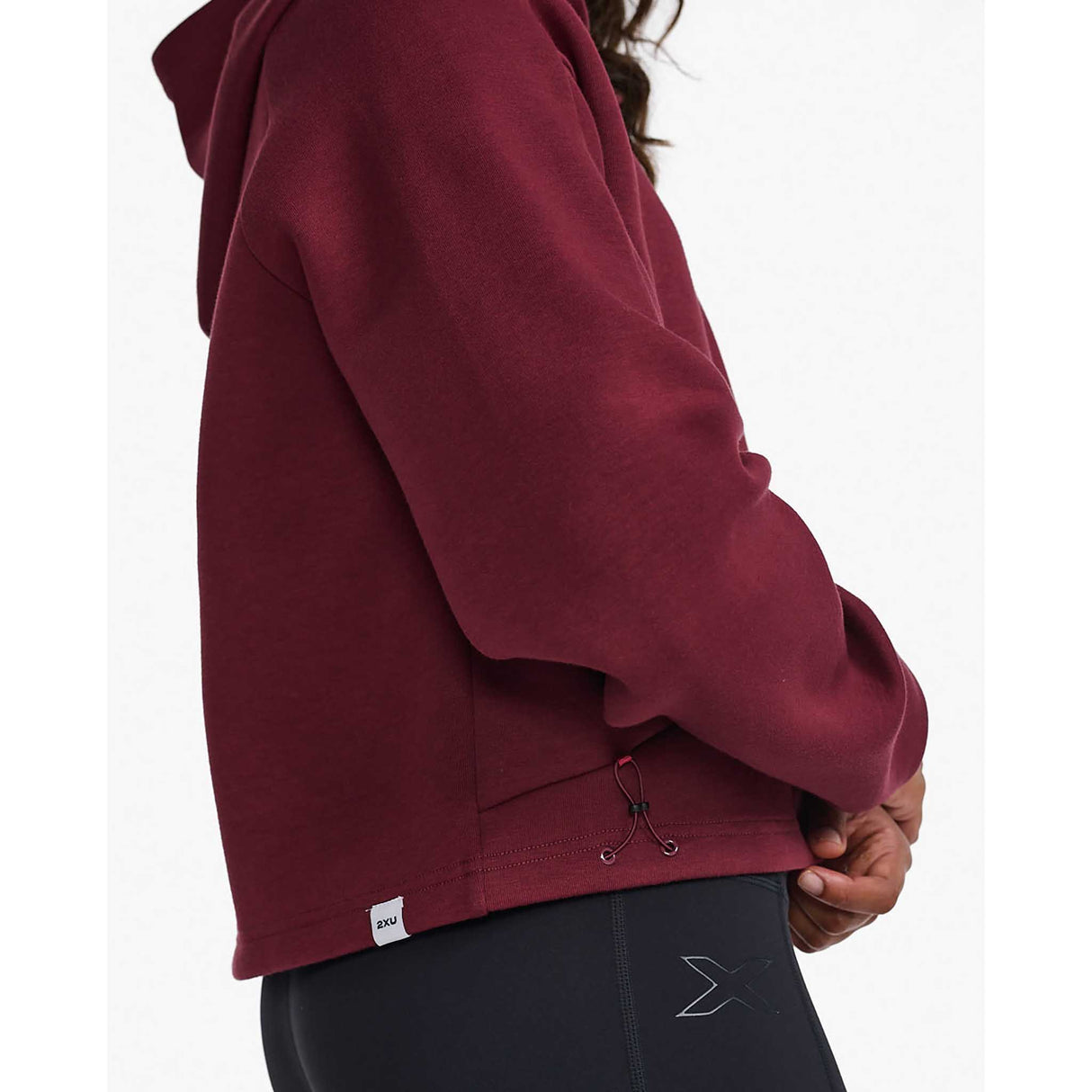 2XU Form Crop Hoodie femme - Truffle / White details taille