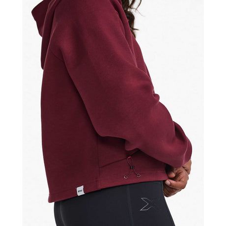 2XU Form Crop Hoodie femme - Truffle / White details taille