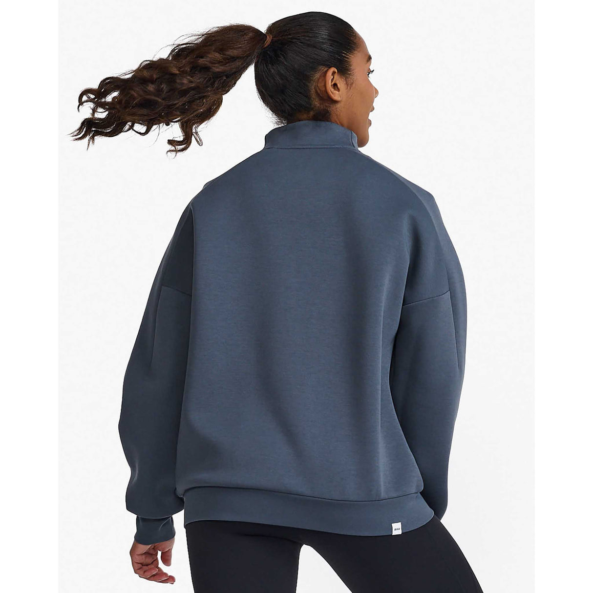 2XU Form chandail demi-zip sport pour femme - turbulence / noir dos