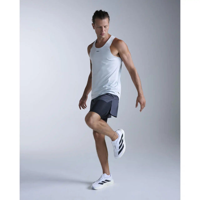 2XU Light Speed Tech camisole de course homme - Moonstone / Black Reflective