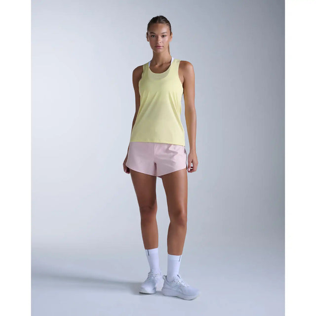 2XU Light Speed Tech camisole de course femme - Lemon Ice / Lemon Reflective