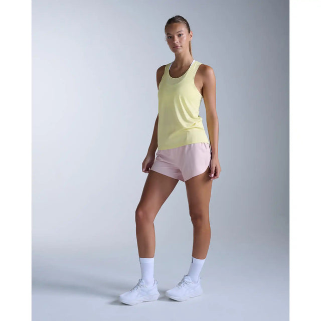 2XU Light Speed Tech camisole de course femme - Lemon Ice / Lemon Reflective