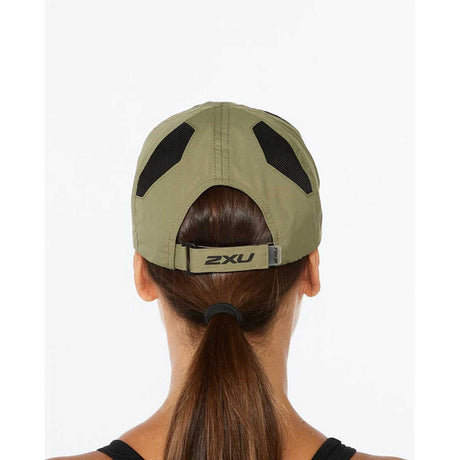 2XU Run Cap casquettes de course à pied unisexe dos - Alpine / Black