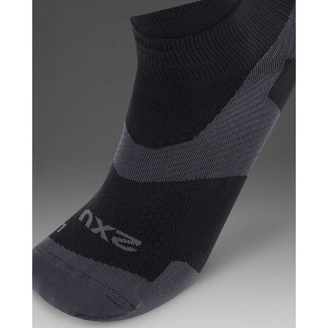 2XU Vectr Ultralight 1/4 Crew bas compressifs de course à pied - noir / titane