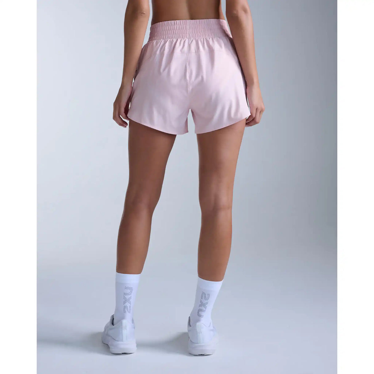 2XU Hi-Rise short 4 pouces femme - Pink Frost / Pink Reflective