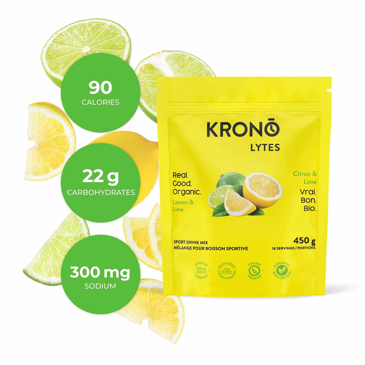 Krono Electrolytes Lemon & Lime - 450 g