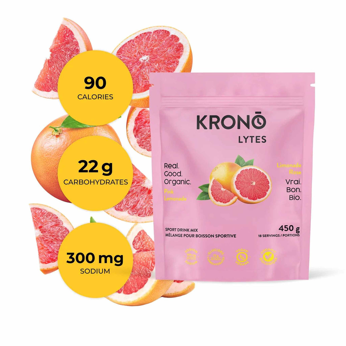 Krono Nutrition Electrolytes Pink Lemonade - 450 g