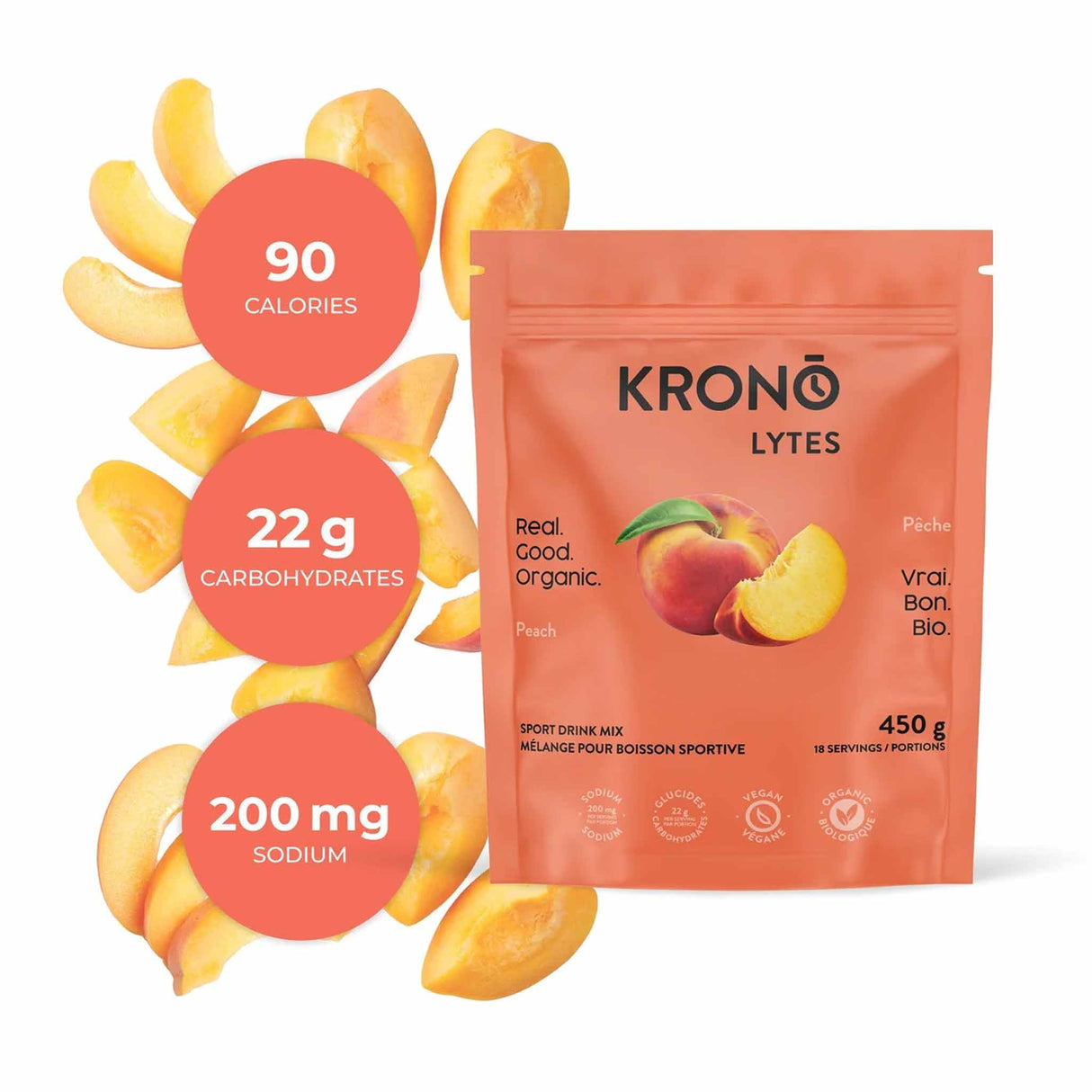 Krono Nutrition Electrolytes Peach - 450g