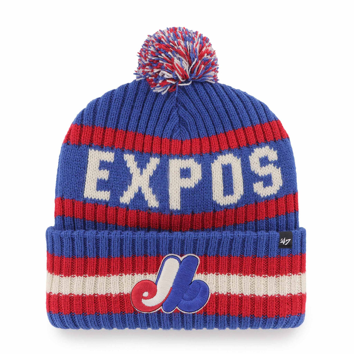 47 Brand Bering Cuff Knit Beanie MLB Montreal Expos - Blue / White / Red