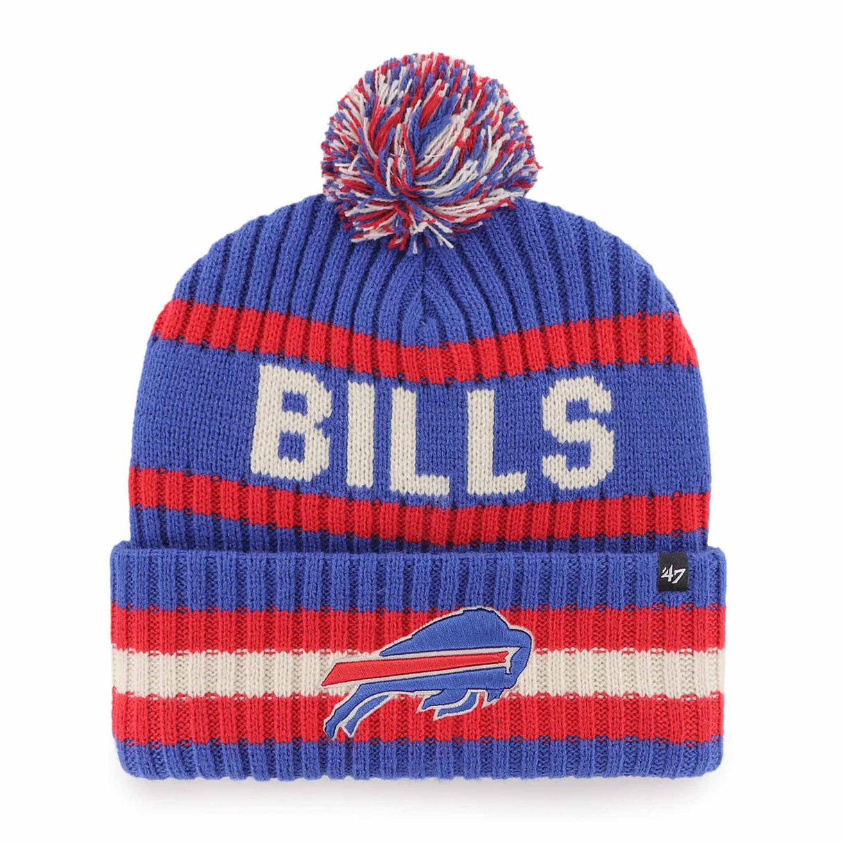 47 Brand Bering Cuff Knit Beanie NFL Buffalo Bills - Blue / Red