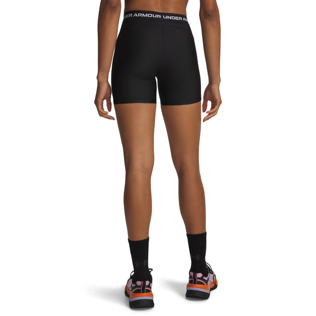 Under Armour HeatGear Middy short Noir / Blanc pour femme – vue arrière