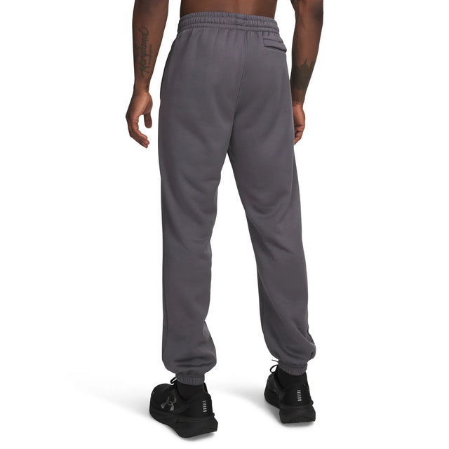 UA Armour Fleece men's joggers Castlerock / Black - back