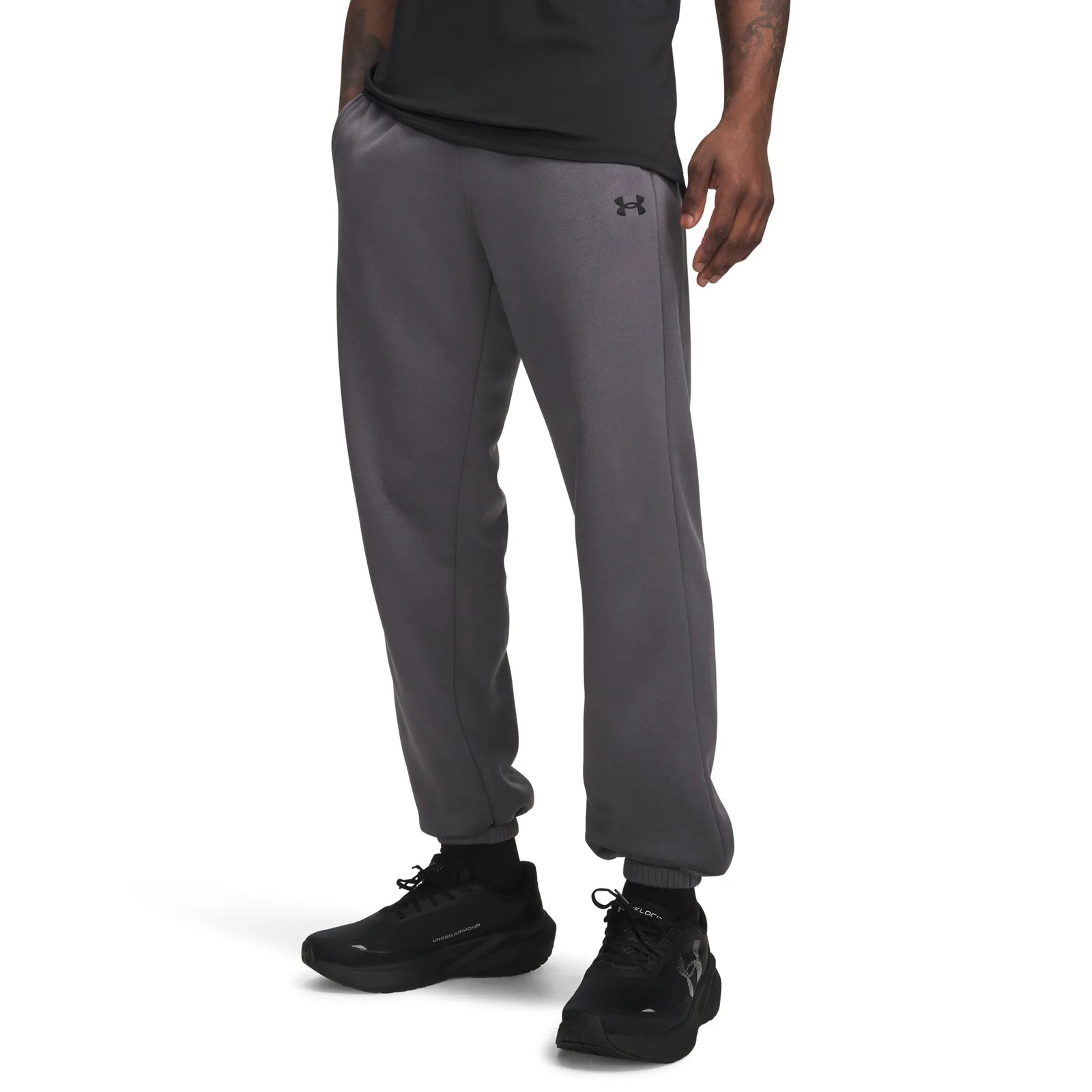 UA Armour Fleece pantalon de jogging pour homme Castlerock / Noir