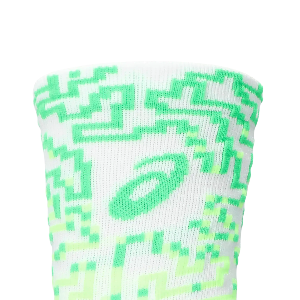 ASICS Performance Run Sock Crew chaussettes de course mi-mollet -Brillant Blanc / Illum. Vert / Vert vital