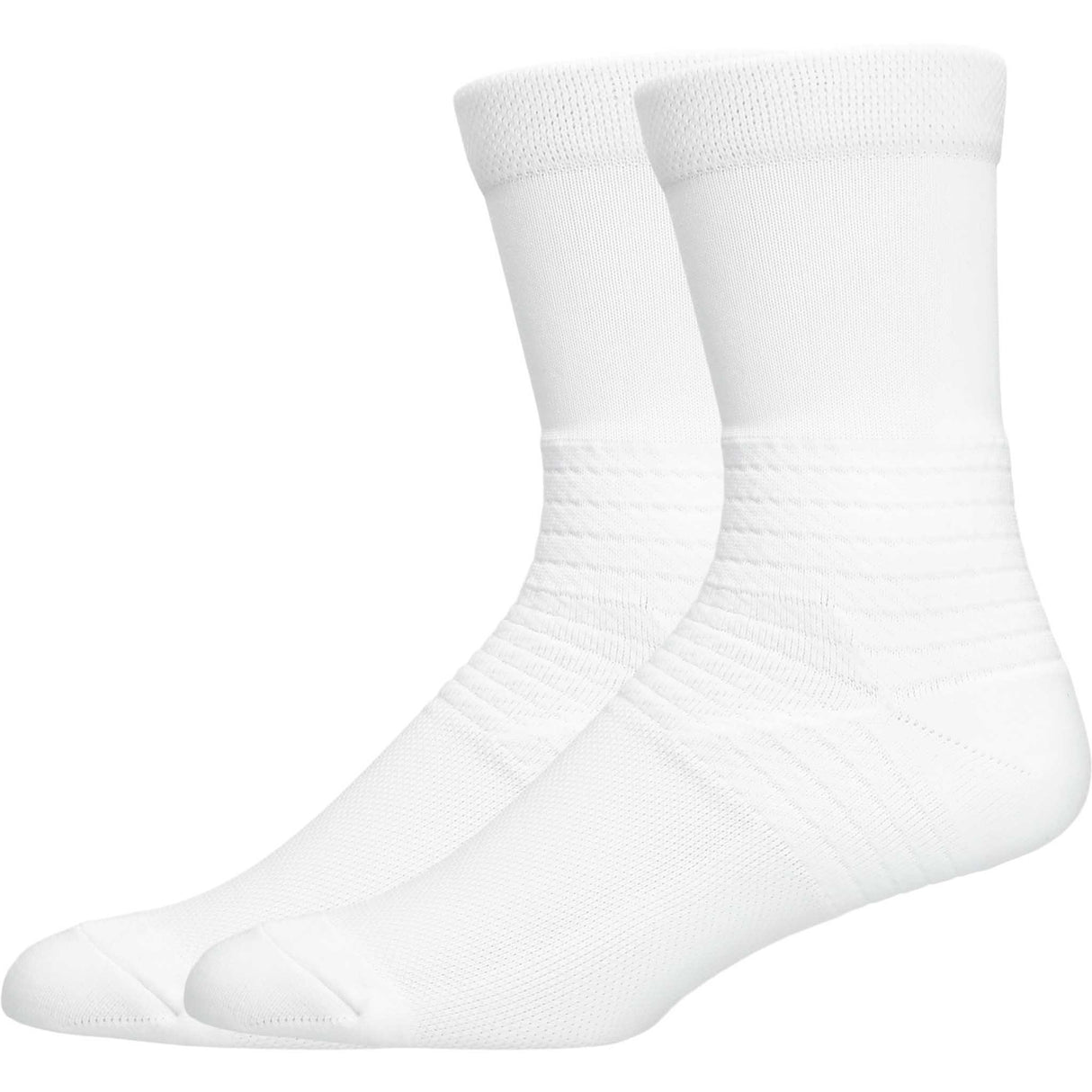 ASICS Resolution Crew chaussettes mi-mollet unisexes face interne - blanc