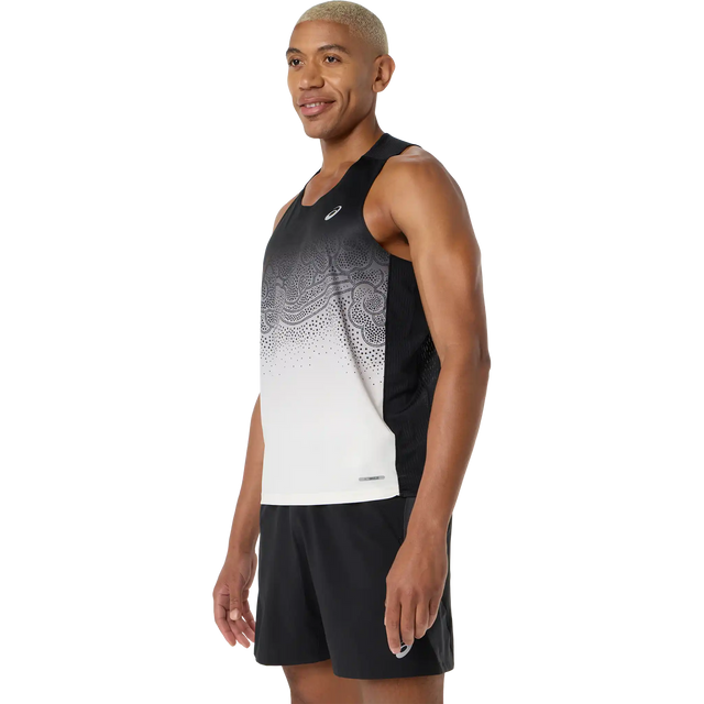 ASICS Road Fade Singlet homme - Noir Performance / Crème
