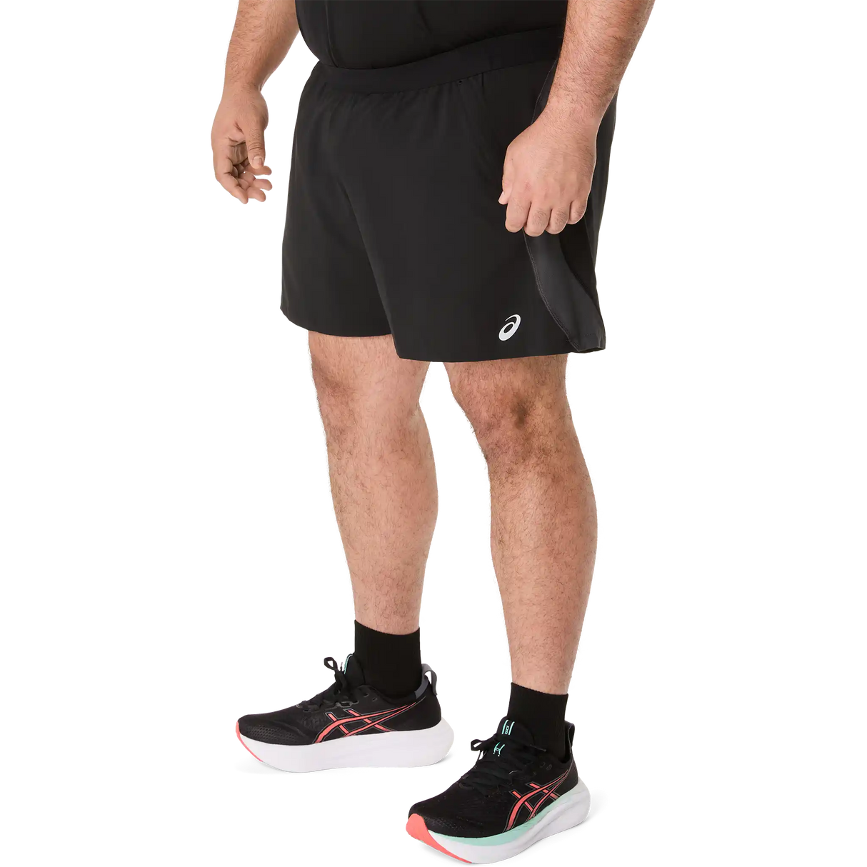 ASICS Road short de course à pied 5 po homme - Noir Performance / Gris Graphite