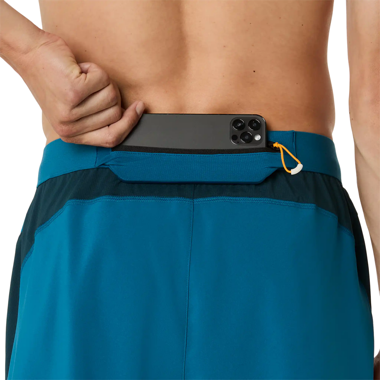 ASICS Road short de course à pied 5 po homme - Bleu sarcelle tranquille / Bleu sarcelle foncé / Yamabuki